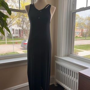 Tess Giberson black maxi dress. Size Medium. Very fun!!!